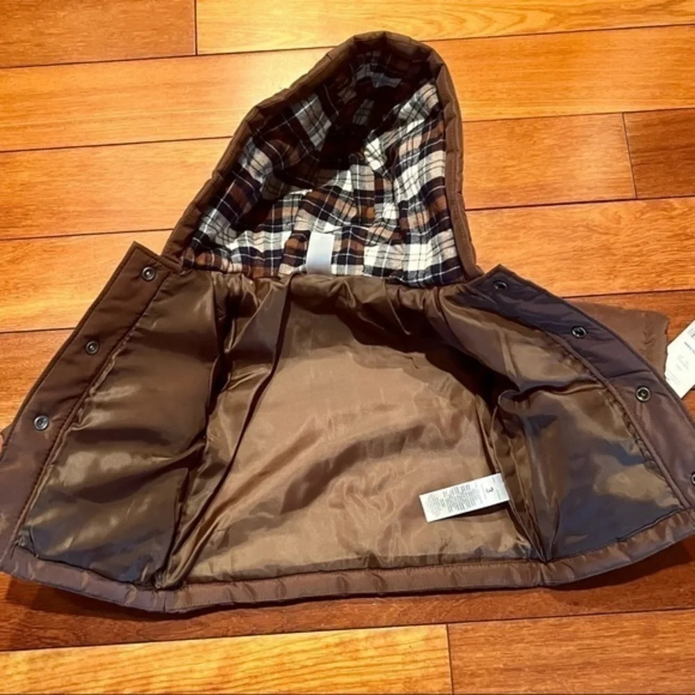 Carters new with tags baby (3 month) brown hooded jacket